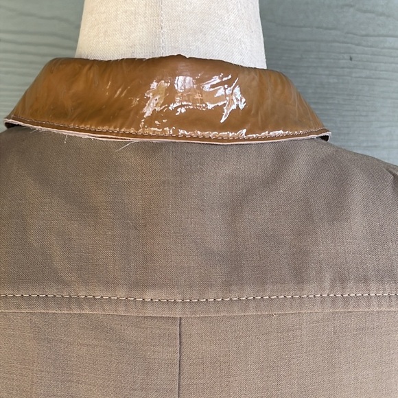 3.1 Phillip Lim Hi-Lo Wool Blend Sleeveless Dress with Leather Collar - Picture 8 of 15